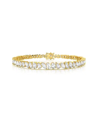 Amairah Gold Over Silver 10.00 Ct. Tw. Lab-grown Diamond Tennis Bracelet In Multi