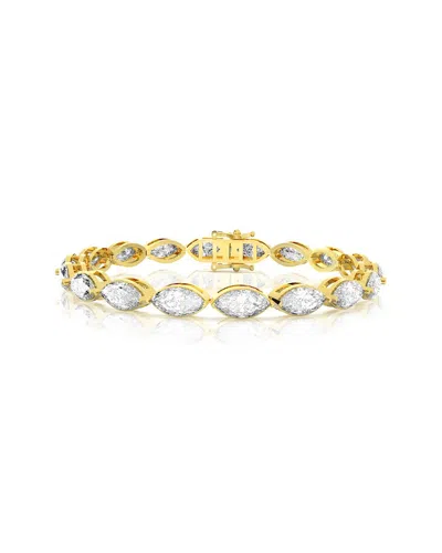 Amairah Gold Over Silver 15.00 Ct. Tw. Lab-grown Diamond Tennis Bracelet