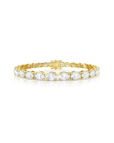 Amairah Gold Over Silver 15.00 Ct. Tw. Lab-grown Diamond Tennis Bracelet