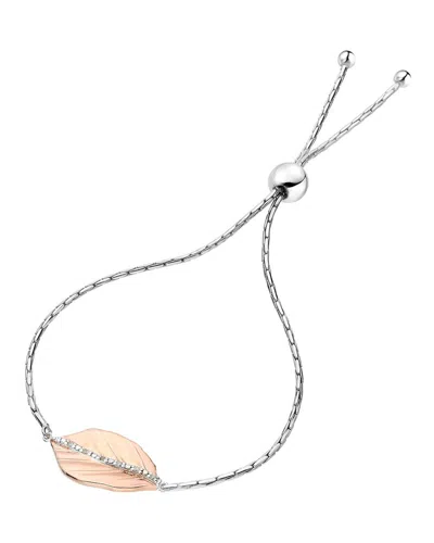 AMAIRAH ROSE GOLD VERMEIL 0.05 CT. TW. DIAMOND BOLO BRACELET