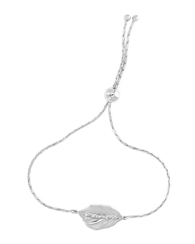 Amairah Silver 0.05 Ct. Tw. Diamond Bolo Bracelet In Metallic