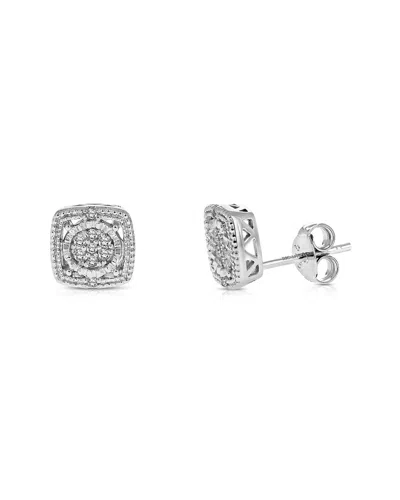 Amairah Silver 0.10 Ct. Tw. Diamond Studs In Metallic