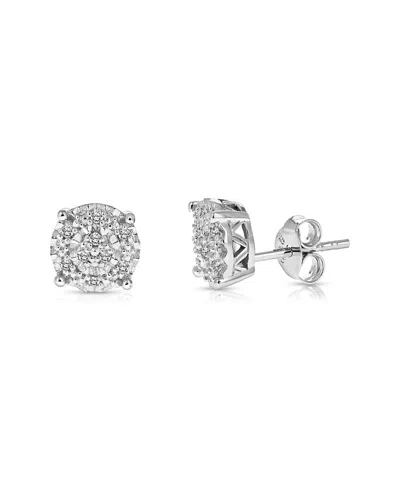 Amairah Silver 0.10 Ct. Tw. Diamond Studs In Metallic