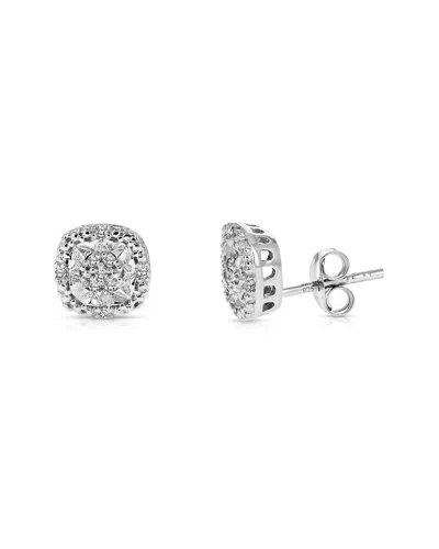 AMAIRAH SILVER 0.10 CT. TW. DIAMOND STUDS