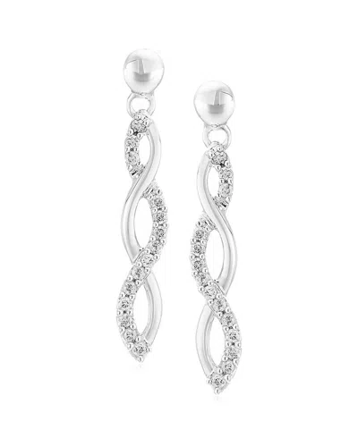 Amairah Silver 0.25 Ct. Tw. Diamond Dangle Earrings In White