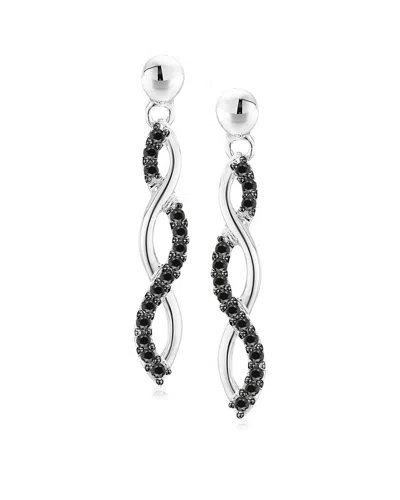 AMAIRAH SILVER 0.25 CT. TW. DIAMOND DANGLE EARRINGS