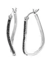 Amairah Silver 0.25 Ct. Tw. Diamond Hoops