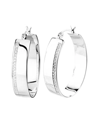 Amairah Silver 0.25 Ct. Tw. Lab-grown Diamond Hoops In Metallic