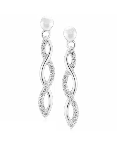 Amairah Silver 0.25 Ct. Tw. Lab-grown Diamond Dangle Earrings In Metallic