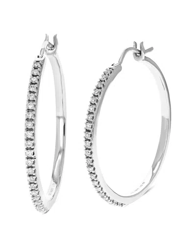 Amairah Silver 0.25 Ct. Tw. Lab-grown Diamond Hoops In Metallic