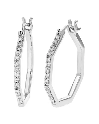 Amairah Silver 0.25 Ct. Tw. Lab-grown Diamond Hoops In Metallic