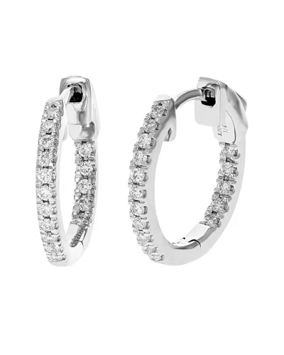 Amairah Silver 0.25 Ct. Tw. Lab-grown Diamond Hoops In Animal Print