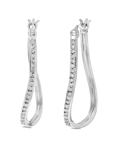 Amairah Silver 0.25 Ct. Tw. Lab-grown Diamond Hoops In Metallic