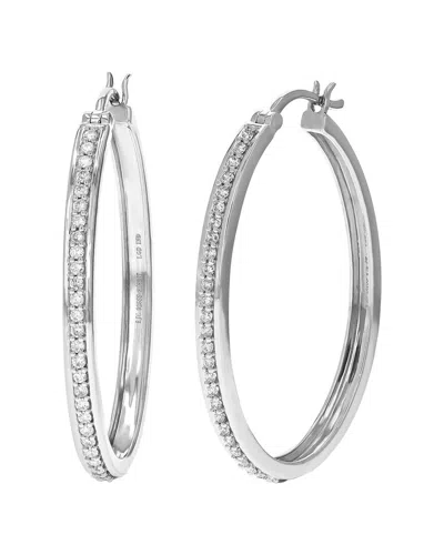Amairah Silver 0.38 Ct. Tw. Lab-grown Diamond Hoops In Metallic