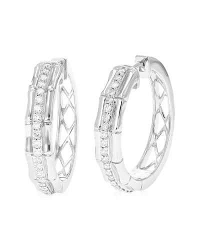 Amairah Silver 0.50 Ct. Tw. Lab-grown Diamond Hoops In Metallic