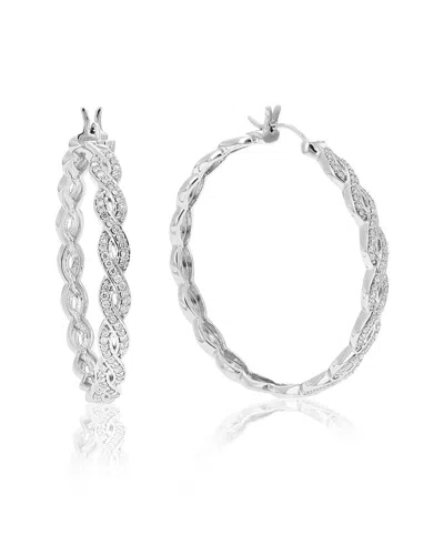 Amairah Silver 0.50 Ct. Tw. Lab-grown Diamond Hoops In Metallic