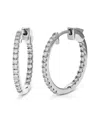 Amairah Silver 0.50 Ct. Tw. Lab-grown Diamond Hoops