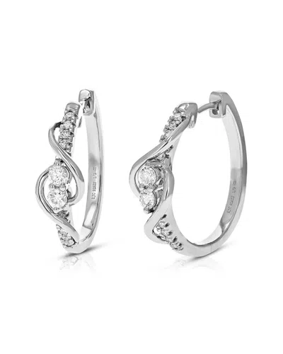 Amairah Silver 0.50 Ct. Tw. Lab-grown Diamond Hoops In Metallic