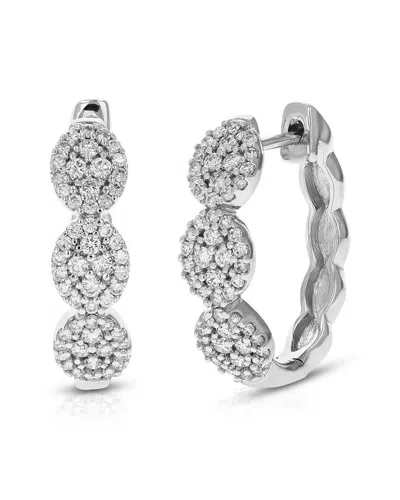 Amairah Silver 0.50 Ct. Tw. Lab-grown Diamond Hoops In Metallic