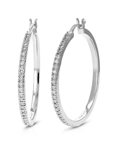 Amairah Silver 0.50 Ct. Tw. Lab-grown Diamond Hoops In Metallic
