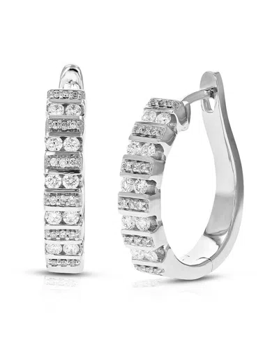 AMAIRAH AMAIRAH SILVER 0.50 CT. TW. LAB-GROWN DIAMOND HOOPS
