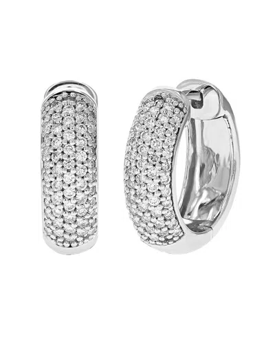 Amairah Silver 0.50 Ct. Tw. Lab-grown Diamond Hoops In Metallic