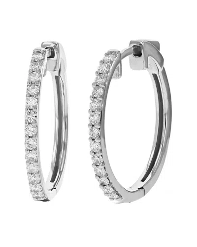 Amairah Silver 0.50 Ct. Tw. Lab-grown Diamond Hoops In Metallic
