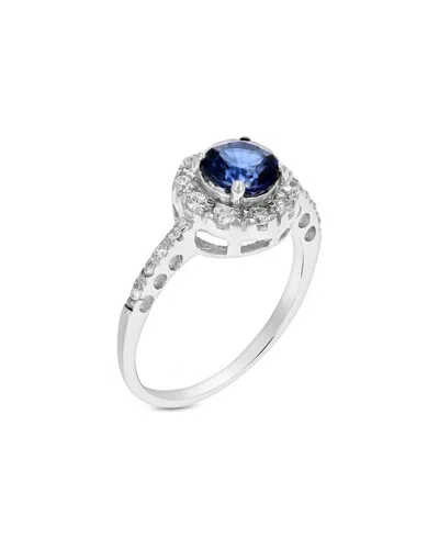 Amairah Silver 0.60 Ct. Tw. Lab-grown Created Blue Sapphire Cz Ring In Metallic