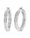 Amairah Silver 0.75 Ct. Tw. Lab-grown Diamond Hoops