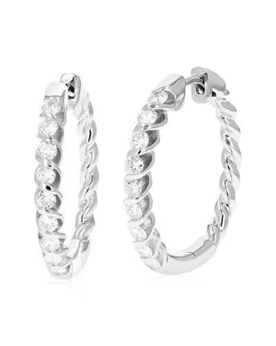 Amairah Silver 0.75 Ct. Tw. Lab-grown Diamond Hoops