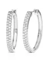 Amairah Silver 1.00 Ct. Tw. Lab-grown Diamond Hoops