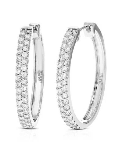 Amairah Silver 1.00 Ct. Tw. Lab-grown Diamond Hoops In Metallic