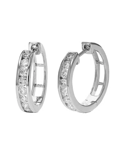 Amairah Silver 1.00 Ct. Tw. Lab-grown Diamond Hoops In Metallic