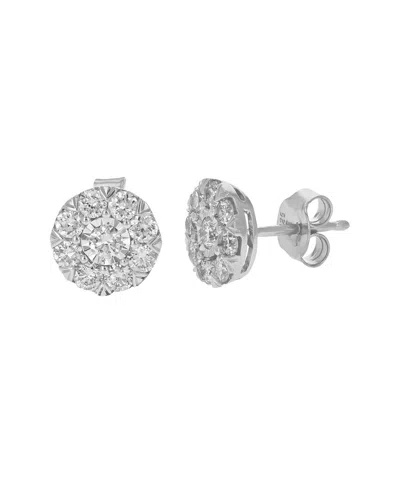 Amairah Silver 1.00 Ct. Tw. Lab-grown Diamond Studs In Metallic