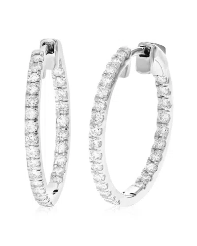 Amairah Silver 1.00 Ct. Tw. Lab-grown Diamond Hoop Earrings In Metallic