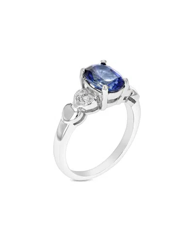 Amairah Silver 1.75 Ct. Tw. Lab-grown Created Blue Sapphire Cz Ring In Metallic