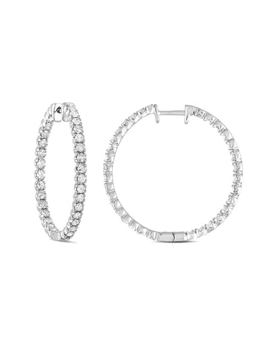 Amairah Silver 2.00 Ct. Tw. Lab-grown Diamond Hoop Earrings In Metallic