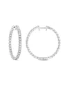 Amairah Silver 2.00 Ct. Tw. Lab-grown Diamond Hoop Earrings In White