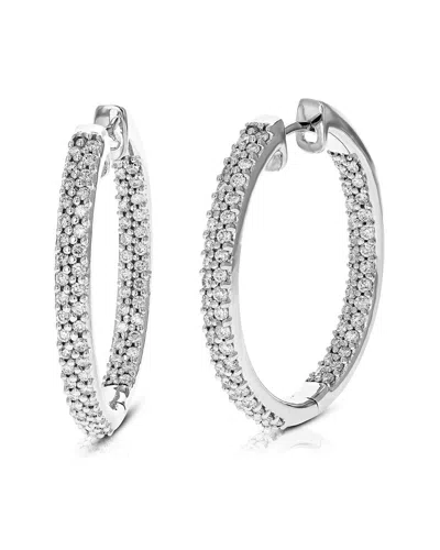 Amairah Silver 2.00 Ct. Tw. Lab-grown Diamond Hoops In Metallic