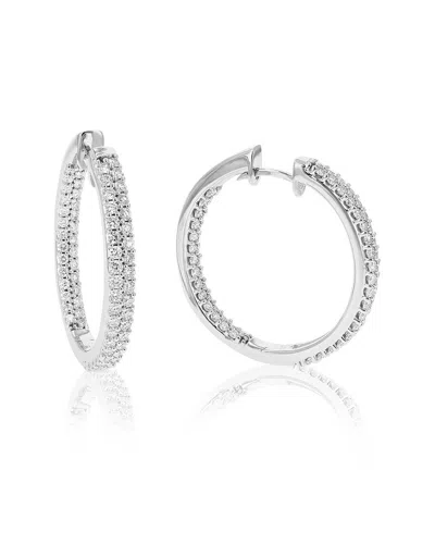 Amairah Silver 2.00 Ct. Tw. Lab-grown Diamond Hoops In Metallic