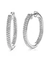 Amairah Silver 2.00 Ct. Tw. Lab-grown Diamond Hoops