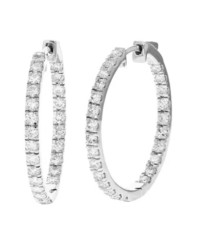 Amairah Silver 2.00 Ct. Tw. Lab-grown Diamond Hoops In Metallic