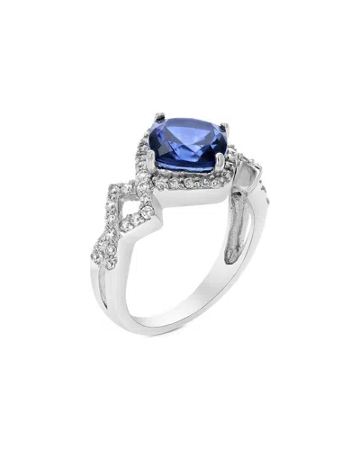 Amairah Silver 2.10 Ct. Tw. Lab-grown Created Blue Sapphire Cz Ring In Metallic