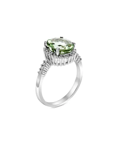 Amairah Silver 2.50 Ct. Tw. Green Amethyst Cz Ring In Metallic