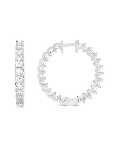 Amairah Silver 5.00 Ct. Tw. Lab-grown Diamond Hoop Earrings In Metallic
