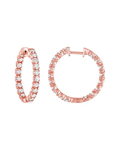 Amairah Silver 3.00 Ct. Tw. Lab-grown Diamond Hoop Earrings In Gold