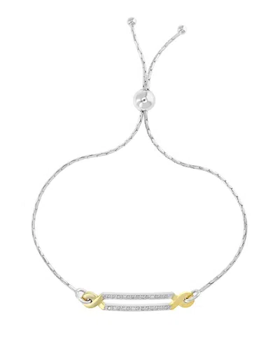 Amairah Vermeil 0.10 Ct. Tw. Diamond Bolo Bracelet In Metallic
