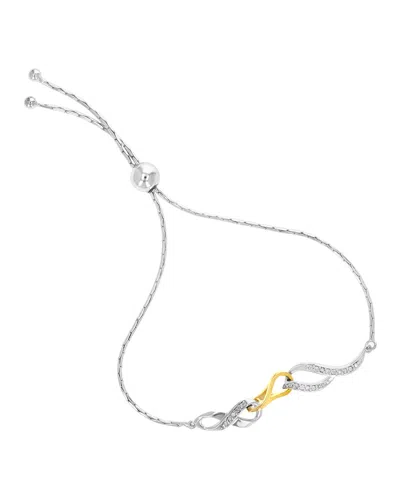 Amairah Vermeil 0.10 Ct. Tw. Diamond Bolo Bracelet In Metallic