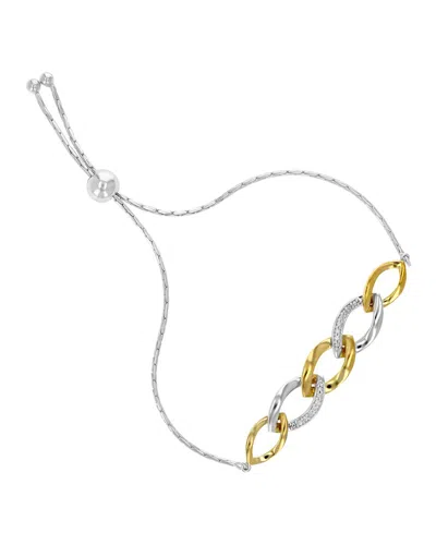 Amairah Vermeil 0.10 Ct. Tw. Diamond Bolo Bracelet In Metallic