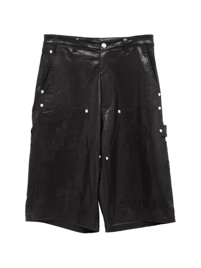 Amal Guessous Cross-motif Shorts In Black